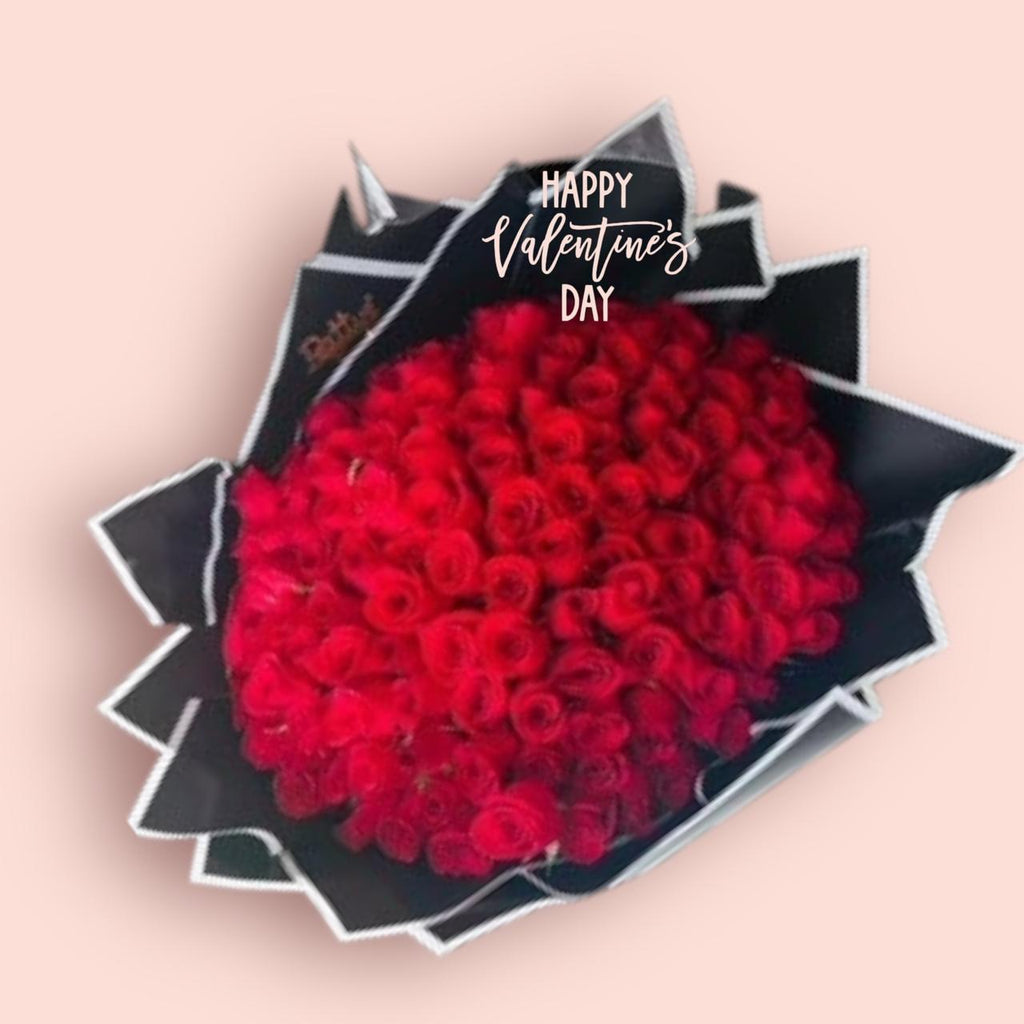hermoso ramo de 100 rosas