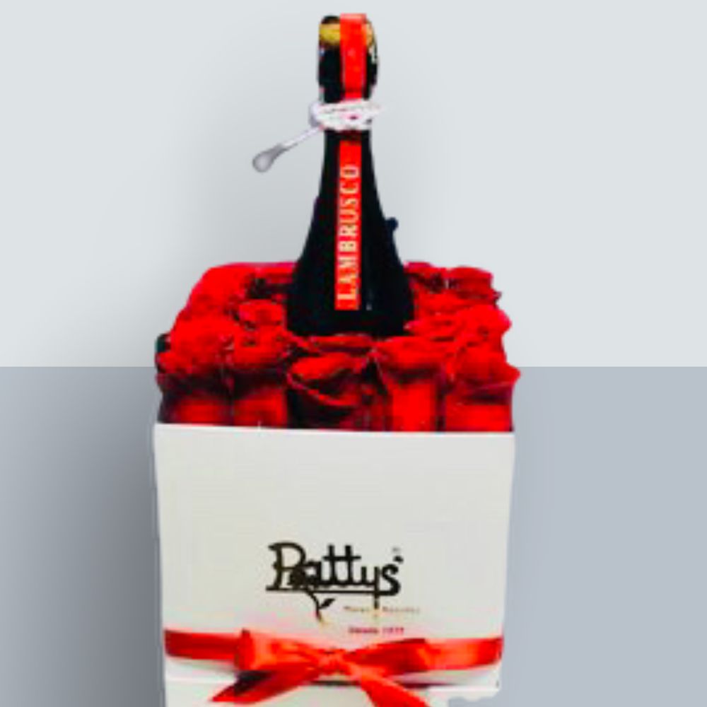 Flowers box & vino