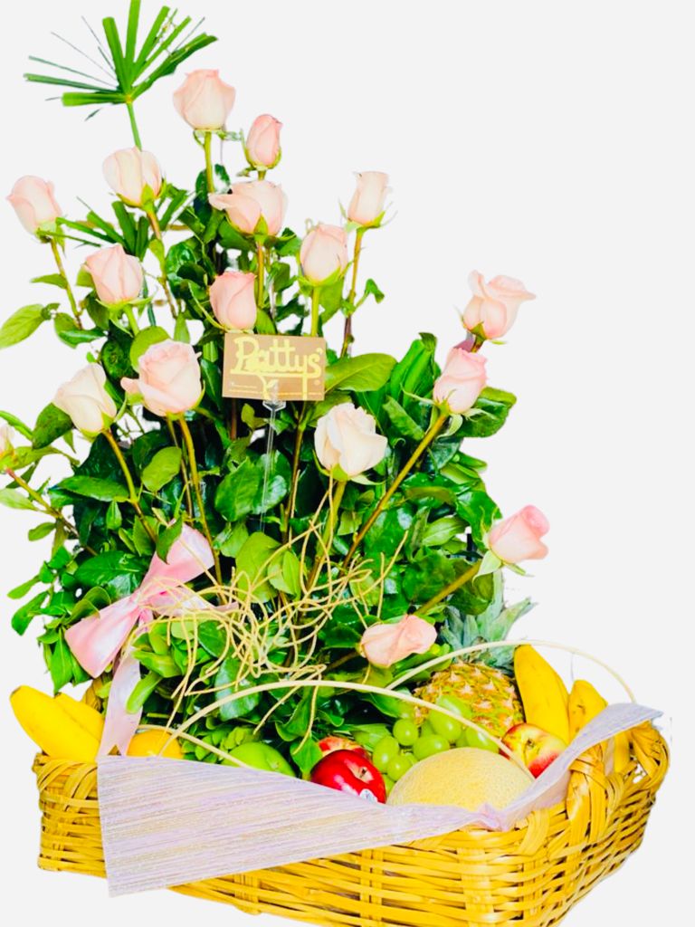 Arreglo Frutal Floral pink