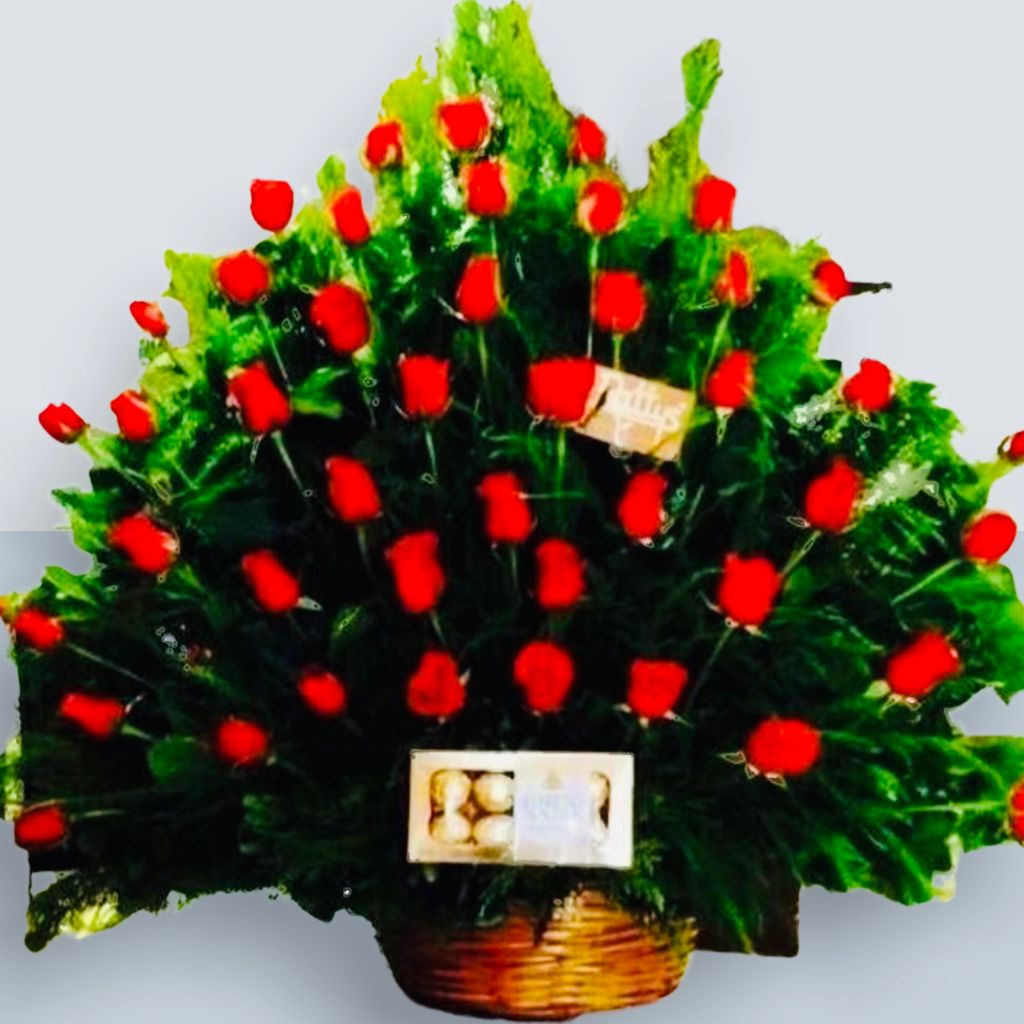 Triángulo de 50 rosas