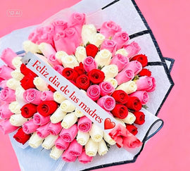 Romántico ramo de 100 rosas