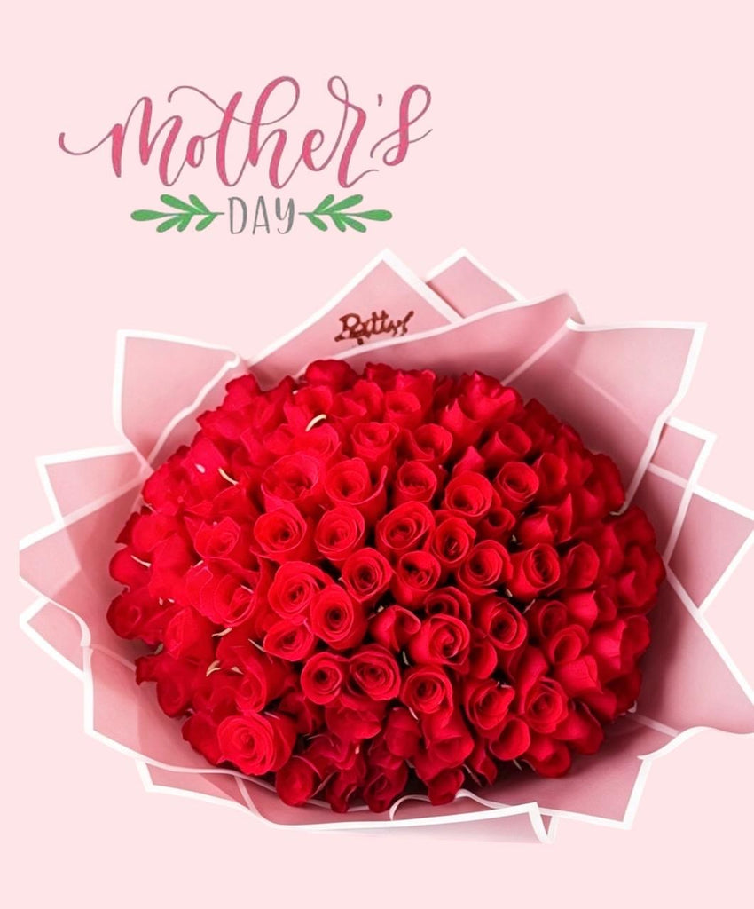 hermoso ramo de 100 rosas