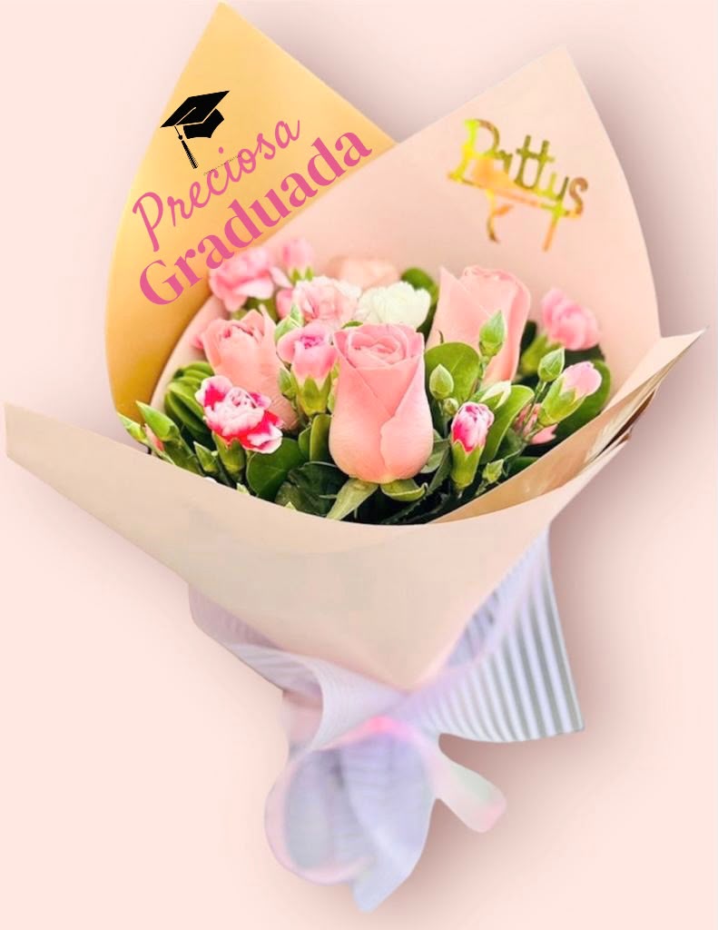 Ramo de rosas y clavelines