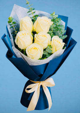 Ramo con 6 Rosas Blancas