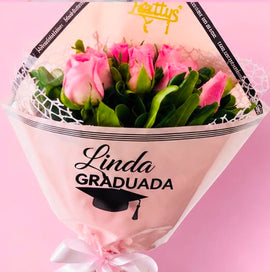 Ramo de 12 Rosas rosadas