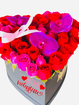Corazon de Rosas & orquideas - Pattys Flores y Regalos